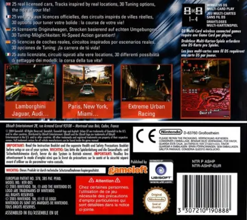 Asphalt - Urban GT (USA) (En,Fr,Es) box cover back